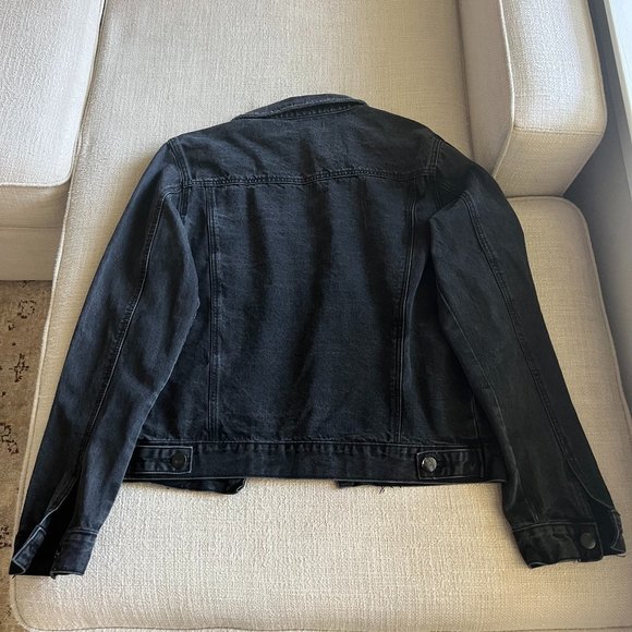 Forever21 Denim Jacket Black, Large - Picture 4 of 4
